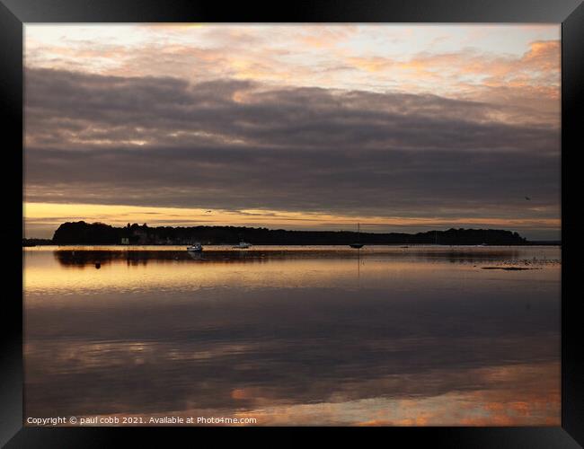 Majestic Brownsea Island at Sunset Framed Print by paul cobb