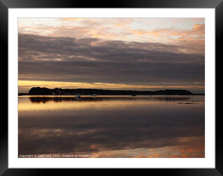 Majestic Brownsea Island at Sunset Framed Mounted Print by paul cobb