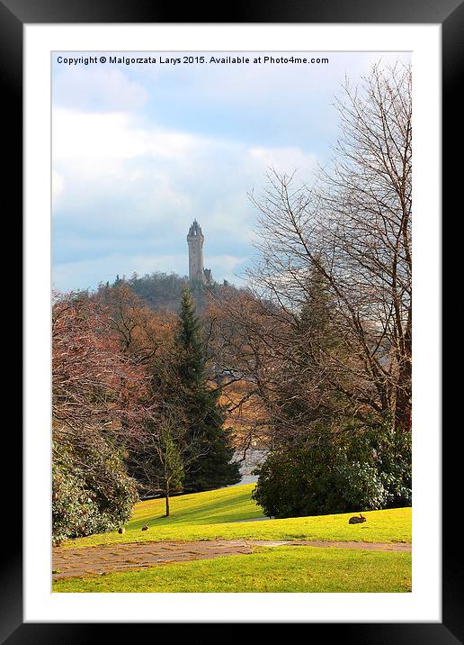 William Wallace Monument, Stirling, Scotland Framed Mounted Print by Malgorzata Larys