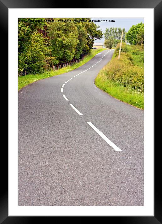 Lovely  road  on summer day in Scotland Framed Mounted Print by Malgorzata Larys