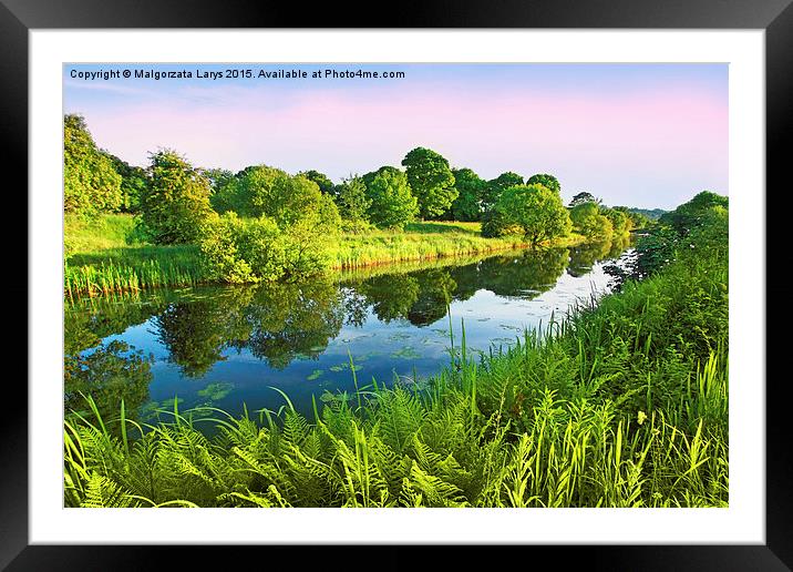 Forth and Clyde Canal, Scotland Framed Mounted Print by Malgorzata Larys