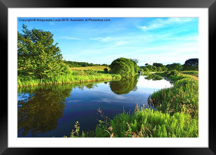 Forth and Clyde Canal, Scotland Framed Mounted Print by Malgorzata Larys