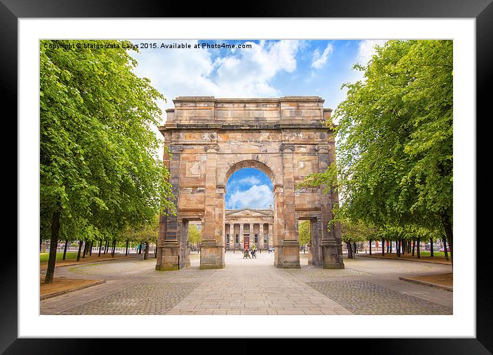  Glasgow Green & McLennan Arch, Scotland  Framed Mounted Print by Malgorzata Larys