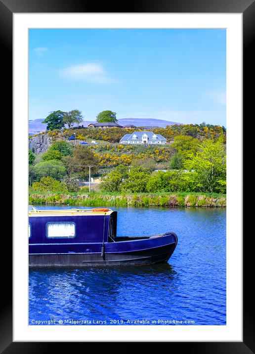 Forth and Clyde Canal, Kilsyth, Scotland, UK Framed Mounted Print by Malgorzata Larys