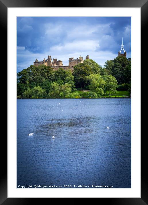 St. Michael's Church and Linlithgow Palace in Linl Framed Mounted Print by Malgorzata Larys