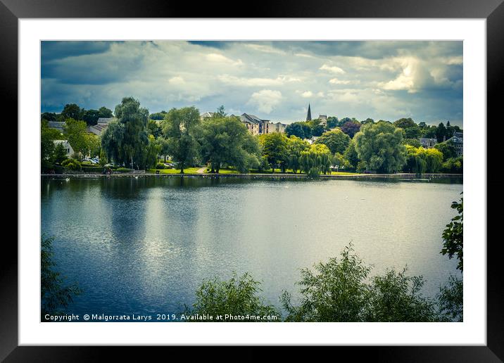 Linlithgow Loch in Linlithgow, Scotland Framed Mounted Print by Malgorzata Larys