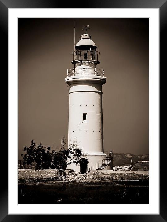  Paphos lighthouse Cyprus Framed Mounted Print by Quentin Breydenbach