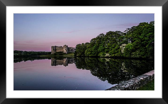  Evening glow over Carew Castle Framed Mounted Print by Mandy Llewellyn