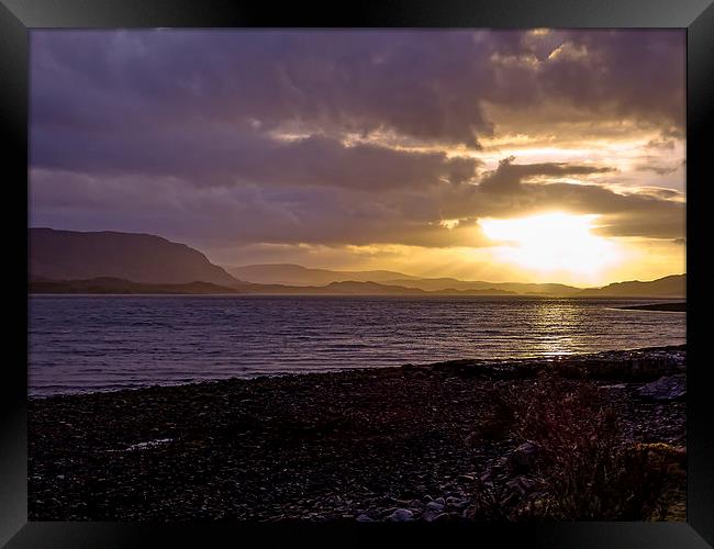 Upper Loch Torridon Sunset Framed Print by Ellie Rose
