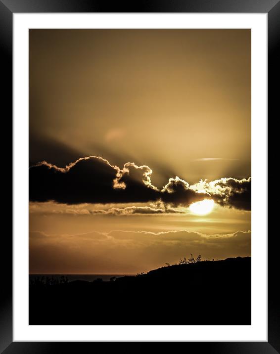 Dark Sunset Framed Mounted Print by Ellie Rose
