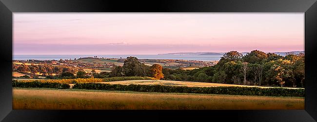 Devons Panoramic Coast Framed Print by Dave Rowlatt