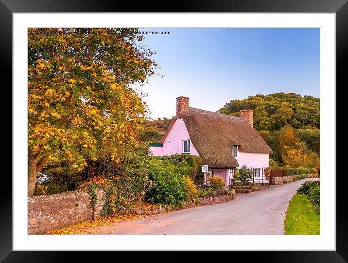  Rose Cottage, Dunster Framed Mounted Print by Dave Rowlatt
