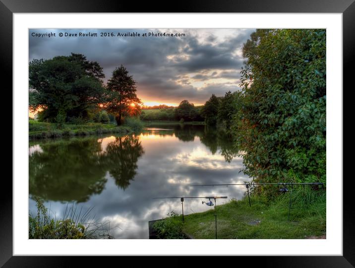 Two Rods at Sunset Framed Mounted Print by Dave Rowlatt