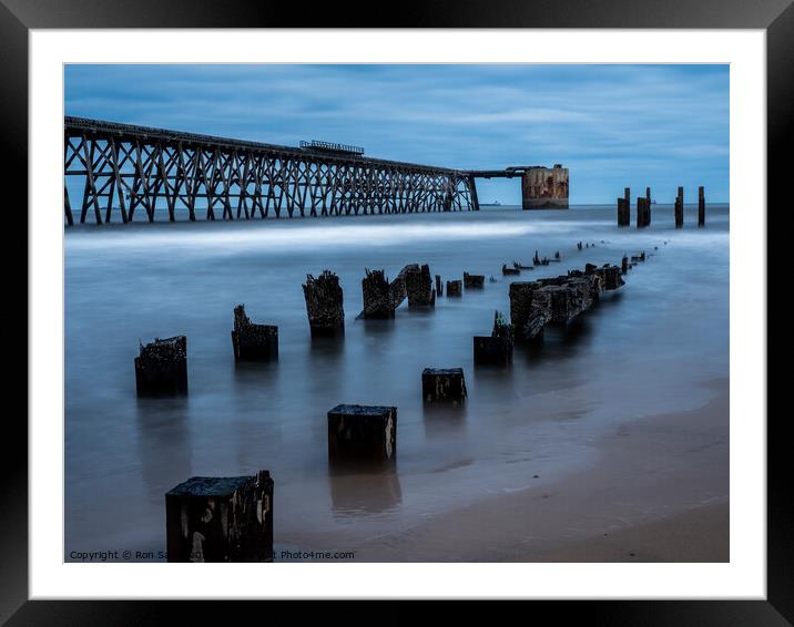 Steetly Pier Framed Mounted Print by Ron Sayer