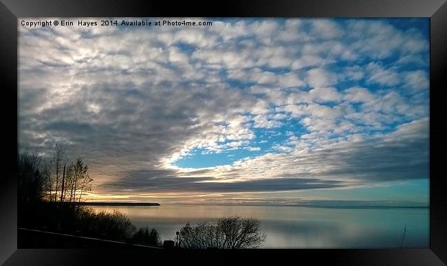  A look over the bay Framed Print by Erin Hayes