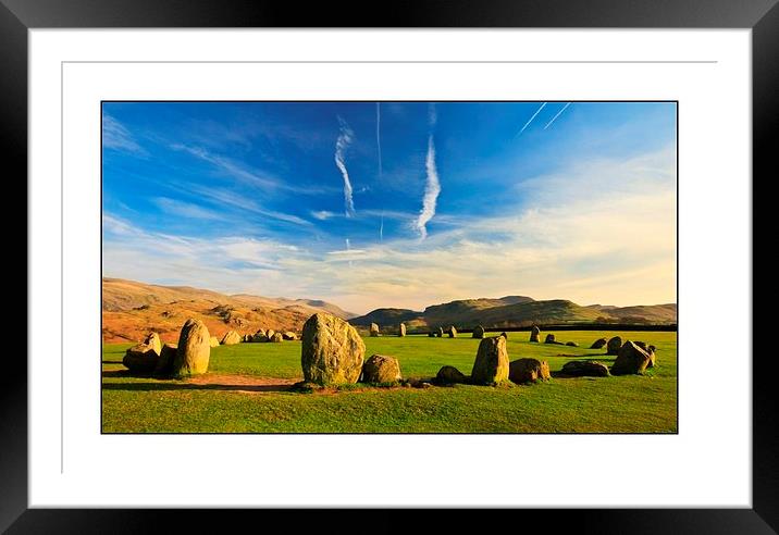  Castle rigg stone circle Framed Mounted Print by Jim Doneathy
