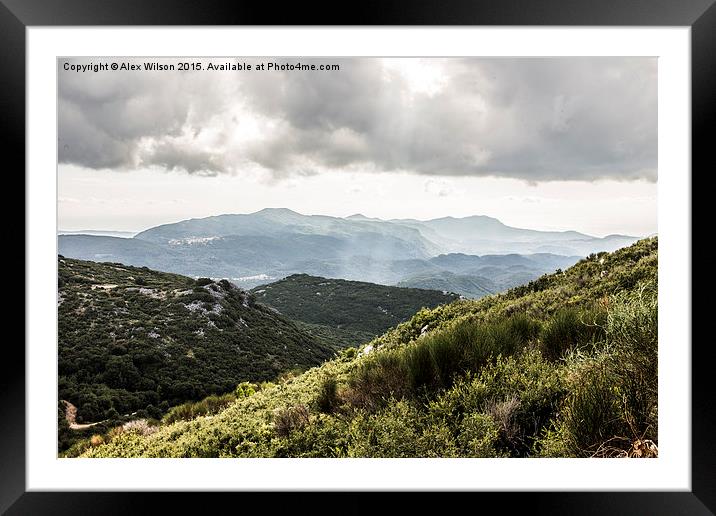 In the Mountains of Corfu Framed Mounted Print by Alex Wilson