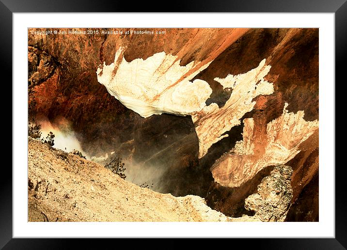  Snow formation in the Grand Canyon of Yellowstone Framed Mounted Print by Jan Hofheiz