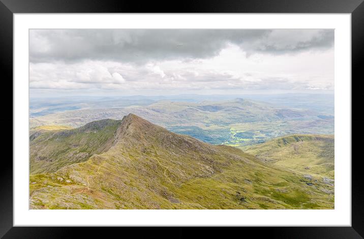 Snowdon - view to the east Framed Mounted Print by Mark Godden