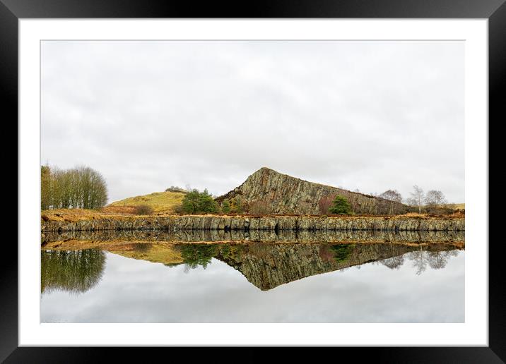 Cawfield's Quarry on Hadrian's Wall. Framed Mounted Print by Mark Godden
