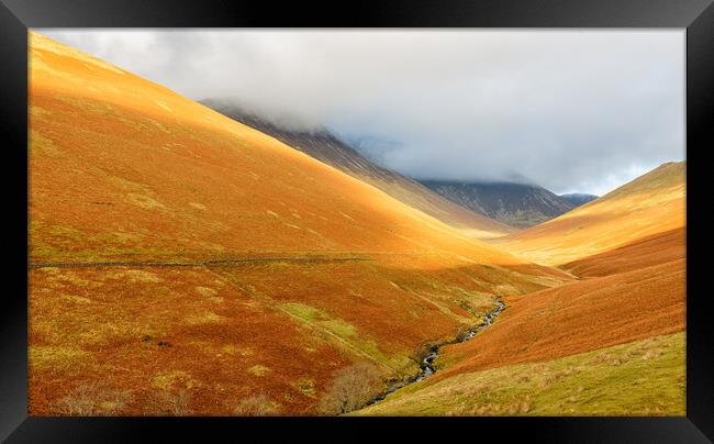 Newlands Pass. Framed Print by Mark Godden