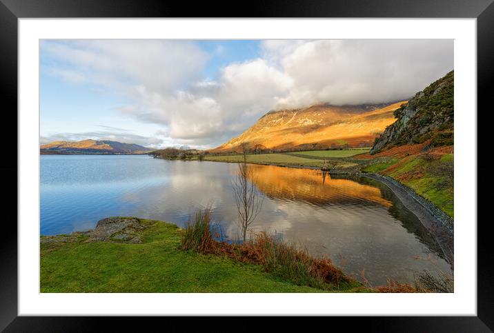 Crummock Reflections. Framed Mounted Print by Mark Godden