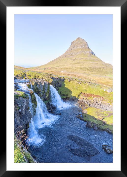 Kirkjufellsfoss in Iceland. Framed Mounted Print by Mark Godden