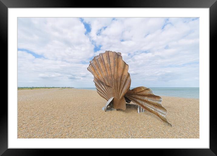 The 'Scallop' on Aldeburgh Beach Framed Mounted Print by Mark Godden