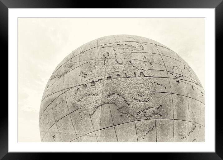 Swanage Globe Framed Mounted Print by Mark Godden