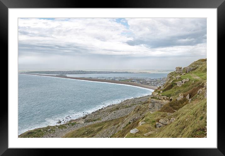 Chesil Beach Framed Mounted Print by Mark Godden