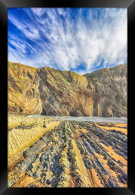  Dipping Strata Framed Print by Mark Godden