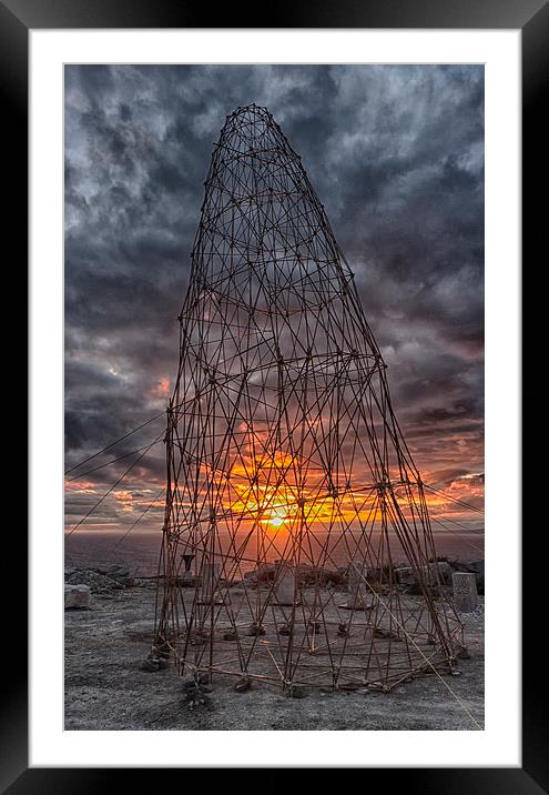  Bamboo Tower at sunset Framed Mounted Print by Mark Godden