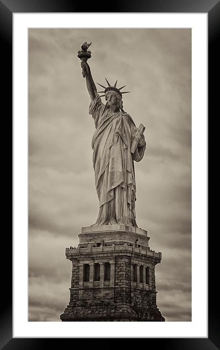  Statue of Liberty. Framed Mounted Print by Mark Godden