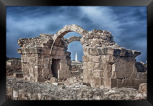 Paphos Lighthouse.  Framed Print by Mark Godden