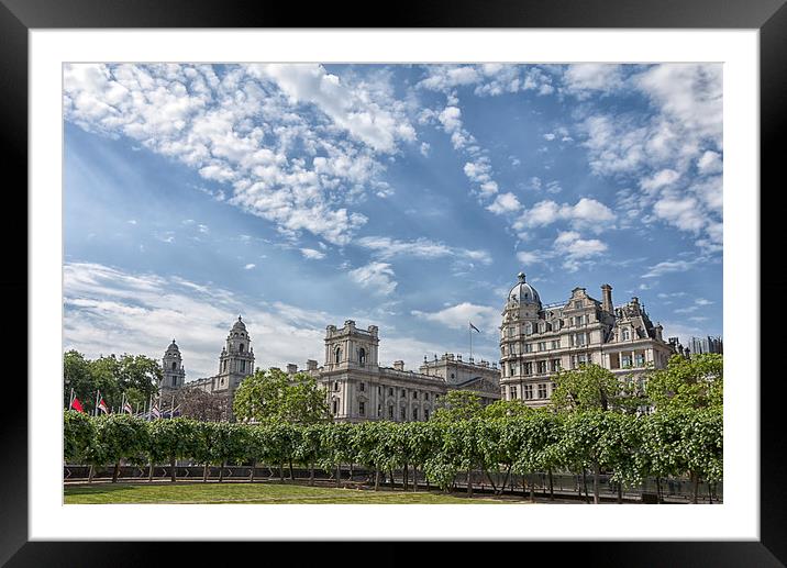  Whitehall in London. Framed Mounted Print by Mark Godden