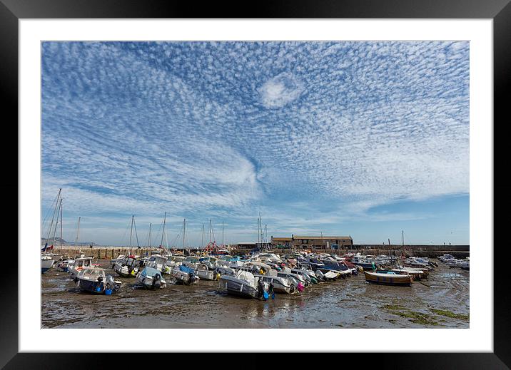 Big sky at Lyme Regis.  Framed Mounted Print by Mark Godden