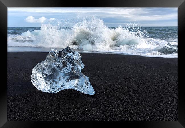  Beach Ice. Framed Print by Mark Godden