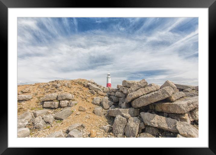 The lighthouse at Portland Bill on Dorset's Jurass Framed Mounted Print by Mark Godden