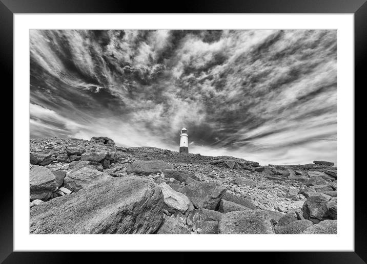 The lighthouse at Portland Bill on Dorset's Jurass Framed Mounted Print by Mark Godden