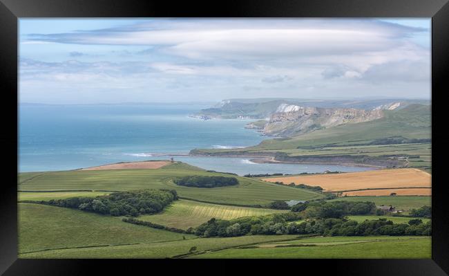 The view from Swyre Head in Purbeck. Framed Print by Mark Godden