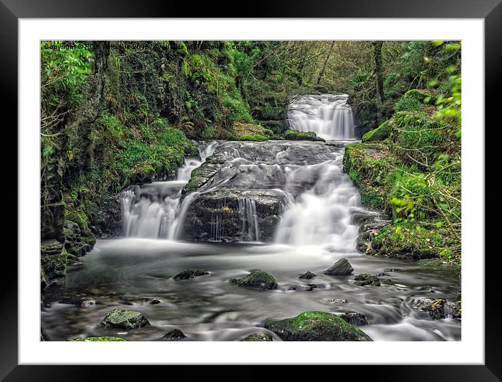 Waterfall, Watersmeet, Exmoor  Framed Mounted Print by Rich Wiltshire