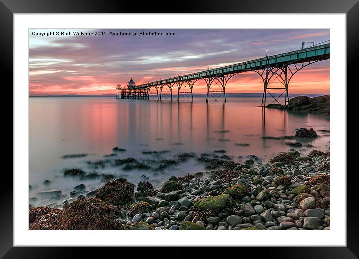  Sunset Clevedon Pier Framed Mounted Print by Rich Wiltshire