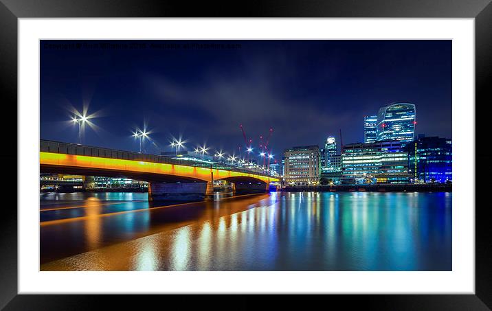  London Bridge Framed Mounted Print by Rich Wiltshire