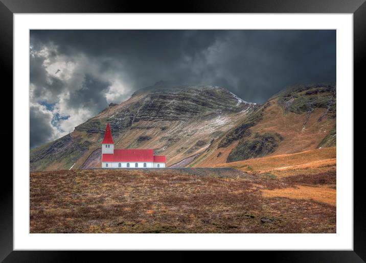 Vik Church Framed Mounted Print by Rich Wiltshire
