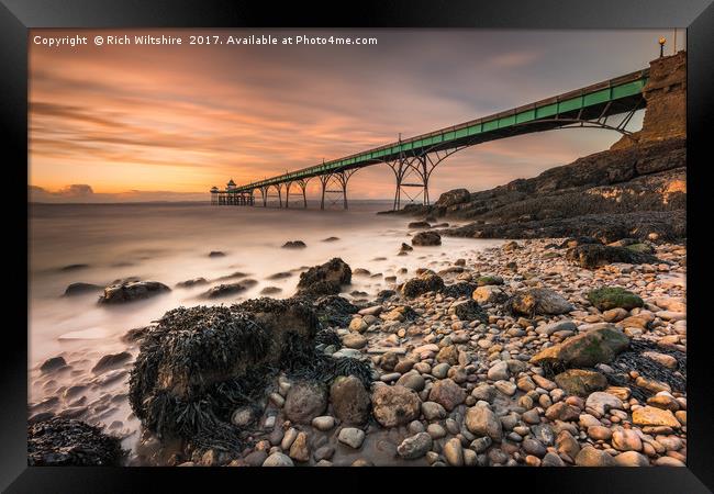 Clevedon Sunset Framed Print by Rich Wiltshire