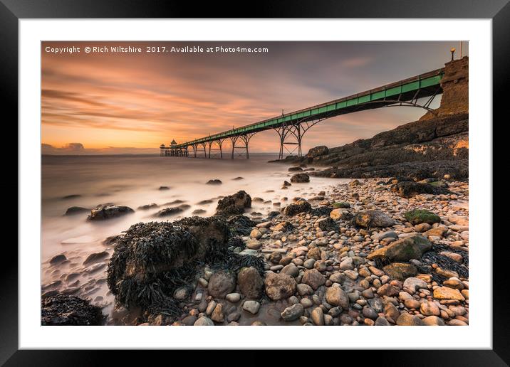 Clevedon Sunset Framed Mounted Print by Rich Wiltshire