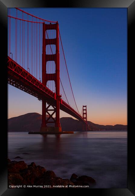Golden Gate Bridge  Framed Print by Alex Murray