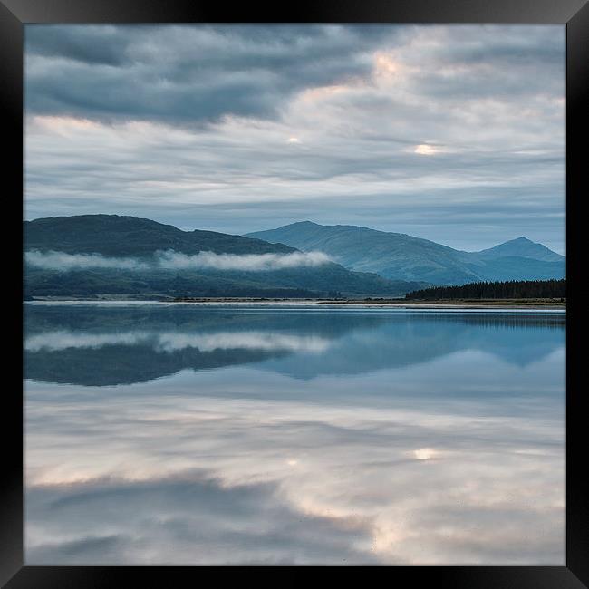  Mirrored Loch Framed Print by Ray Abrahams