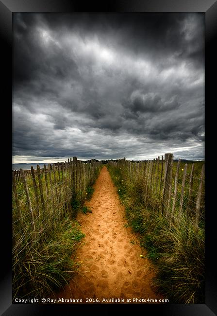 Storm Path Framed Print by Ray Abrahams