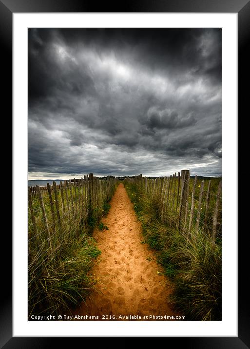 Storm Path Framed Mounted Print by Ray Abrahams
